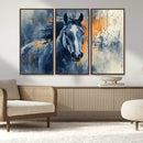 Abstract Blue Horse Wall Art Print Canvas | Horse Wall Art by MyGreatCanvas | Canvas Wall Art Prints | Photo Prints & Wall Decor