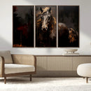 Abstract Black Horse Canvas Print for Farmhouse Wall Art | by MyGreatCanvas | Canvas Wall Art Prints | Photo Prints & Wall Decor