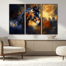 Abstract Horse Art Print - Abstract Canvas Wall Art |