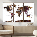 World Map Canvas Print – Detailed Map of the World Wall Art by MyGreatCanvas | Canvas Wall Art Prints | Photo Prints & Wall Decor