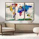 World Map Canvas Print – Framed Travel Map Wall Art for by MyGreatCanvas | Canvas Wall Art Prints | Photo Prints & Wall Decor