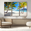 Blue Beach and Sea Wall Art Canvas Print by MyGreatCanvas | Canvas Wall Art Prints | Photo Prints & Wall Decor