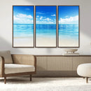 Beach Scene Canvas Wall Art Print – Tranquil Ocean Horizon by MyGreatCanvas | Canvas Wall Art Prints | Photo Prints & Wall Decor