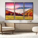 Autumn Mountain Foggy Landscape Wall Art Canvas Print | by MyGreatCanvas | Canvas Wall Art Prints | Photo Prints & Wall Decor