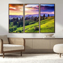 Green Hills and Sunset Wall Art Print - Scenic Landscape by MyGreatCanvas | Canvas Wall Art Prints | Photo Prints & Wall Decor