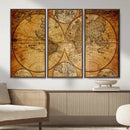 Vintage World Map Canvas Print – Antique Push Pin Travel by MyGreatCanvas | Canvas Wall Art Prints | Photo Prints & Wall Decor