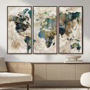 Framed Vintage World Map Wall Art – Abstract Map Canvas by MyGreatCanvas | Canvas Wall Art Prints | Photo Prints & Wall Decor