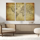 Push Pin World Map Canvas Print – Travel Tracker Wall Art
