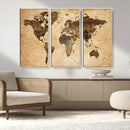 Push Pin World Map Canvas Print – Framed Travel Tracker Wall by MyGreatCanvas | Canvas Wall Art Prints | Photo Prints & Wall Decor