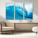 Big Ocean Surfing Wave Wall Art Canvas Print