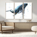 Watercolor Whale Wall Art Canvas Print by MyGreatCanvas | Canvas Wall Art Prints | Photo Prints & Wall Decor