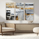 Abstract Painting Canvas Wall Art Print Paint Drip Art Brush