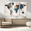 World Map Canvas Print – Framed Travel Map Wall Art for by MyGreatCanvas | Canvas Wall Art Prints | Photo Prints & Wall Decor