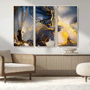 Large Abstract Wall Art Print - Gold and Blue Abstract by MyGreatCanvas | Canvas Wall Art Prints | Photo Prints & Wall Decor