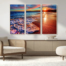Colorful Coastal Sunset on the Beach Canvas Print, Ocean