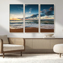 Ocean Beach Wall Art Canvas Print Sunset Artwork Print