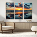 Beach Sunset Print - Stunning Ocean Canvas Artwork with