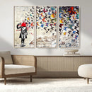 Banksy Art Butterfly Girl Explosion Canvas Art – Vibrant by MyGreatCanvas | Canvas Wall Art Prints | Photo Prints & Wall Decor