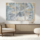 Radiant Abstract Wood Rings Canvas Art – Modern Triptych by MyGreatCanvas | Canvas Wall Art Prints | Photo Prints & Wall Decor