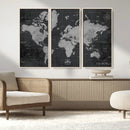 World Map Canvas Print – Detailed Map of the World Wall Art