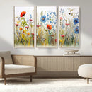 Colorful Wildflower Canvas Wall Art - Vibrant Floral