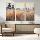 Golden Fields Canvas Wall Art Print – Serene Landscape of