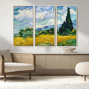 Wheatfield With Cypresses By Van Gogh Painting Wall Art