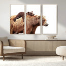 Mother and Baby Bear Canvas Wall Art - Adorable Wildlife