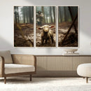 Jesus Lost Lamb Canvas Wall Art – Heartwarming Woodland by MyGreatCanvas | Canvas Wall Art Prints | Photo Prints & Wall Decor