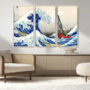 Katsushika Hokusai Kanagawa Giant Wave Wall Art Canvas Print