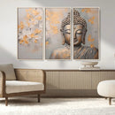 Abstract Buddha Statue Wall Art Canvas Print - Modern