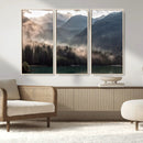 Foggy Mountain Canvas Print Forest Wall Art