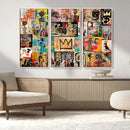 Abstract Art Collage Wall Art Canvas Print – Framed, Ready