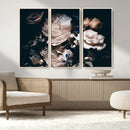Pink Peonies Flowers Large Canvas Art Print