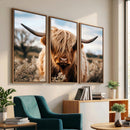 Scottish Cow Longhorn Wall Art Canvas Print