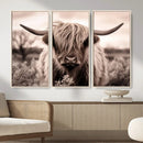Scottish Cow Longhorn Wall Art Canvas Print