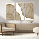 Rustic Brown Tree Ring Wall Art Canvas Print – Framed and