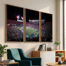 Ben Hill Griffin Stadium Night Game Triple Canvas Wall Art -