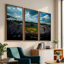 3-Panel Kauffman Stadium Wall Art Print | Large Kansas City