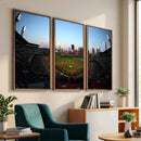 PNC Park Evening Game Triple Canvas Wall Art - Pittsburgh
