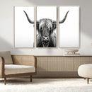 Highland Wall Art Canvas Print – Minimalist Black and White by MyGreatCanvas | Canvas Wall Art Prints | Photo Prints & Wall Decor