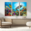 Colorful Coral Reef and Sea Life Turtle Canvas Print, by MyGreatCanvas | Canvas Wall Art Prints | Photo Prints & Wall Decor