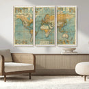 Push Pin World Map Canvas Print – Travel Tracker Wall Art