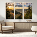 Sunrise Over the Smoky Mountains Canvas Wall Art –