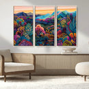 Colorful Abstract Landscape Wall Art Print Canvas - Vibrant