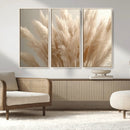 Pampas Grass Canvas Wall Art - Elegant Neutral Decor for