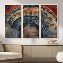 Abstract Tree Ring Wall Art Canvas Print – Colorful Framed