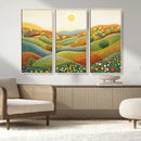 YAYOI KUSAMA Wall Art - Colorful Dot Art Landscape Canvas,
