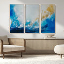 Blue Abstract Print - Dynamic Ocean-Inspired Canvas Wall Art