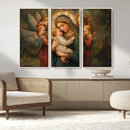 Mary Jesus Canvas Wall Art Print - Madonna and Child with